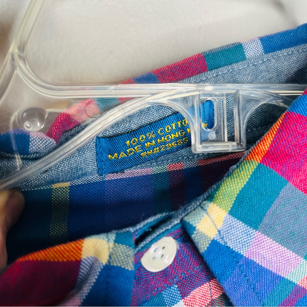 PENDLETON SHIRT - BUTTON Down Bright Plaid Collar… - image 5